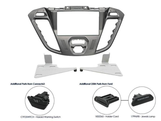 Изображение LAFOF15D, remelis 2-DIN magnetolai Ford Transit Custom 2012-2015                                                                                      