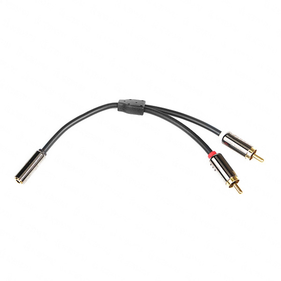 Vaizdas Aux įėjimo adapteris 2 RCA kištukas - Jack lizdas 3.5mm                                                                                               