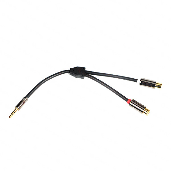 Picture of Aux iejimo adapteris jack 3.5mm  kistukas - 2 RCA lizdas                                                                                              