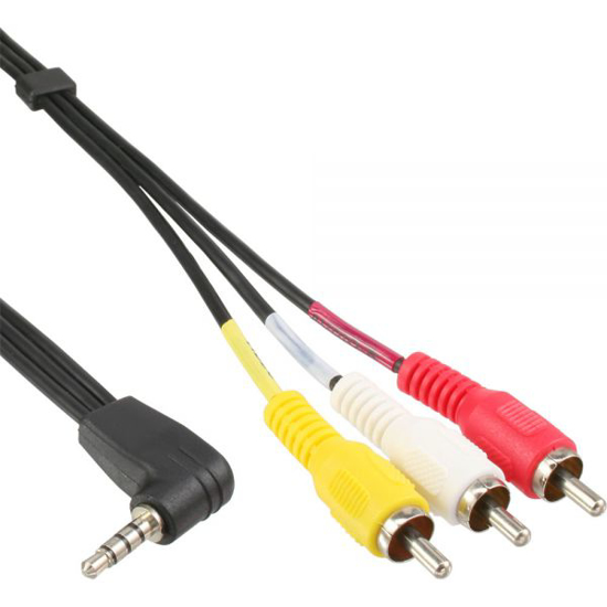 Picture of Aux iejimo adapteris 3 RCA kistukas - Jack kistukas 3.5mm                                                                                             