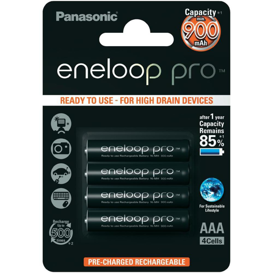 Picture of Panasonic, 900 mA R03 / AAA tipo, ENELOOP ikraunamos baterijos                                                                                        