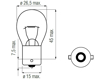 Изображение Bosma lempute BA15s, 21W, 25X47, P21W                                                                                                                 