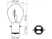 Изображение Bosma lempute BA20d, 45/40W itampa: 6 V                                                                                                               