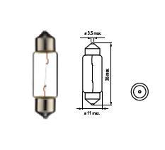 Picture of Bosma lempute SV8.5, 10W, 10X36 itampa: 6 V                                                                                                           