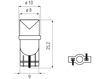 Picture of Bosma lempute T10, wide viewing, geltona, sviesos diodai                                                                                              