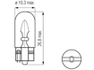 Picture of Bosma lempute T10, 5W, raudona                                                                                                                        