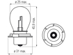 Picture of Bosma lempute P26s, 25W, melyna                                                                                                                       