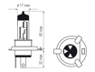 Picture of Bosma lempute H4, 60/55W 12V P43t komplektas (balta)                                                                                                  