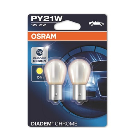 Picture of Osram lemputes CHROM,  BAU15s, PY21W, 21W 7507DC-02B                                                                                                  