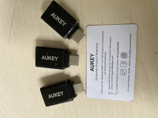 Picture of AUKEY Adaptador USB C a USB 3.0 (3 Pack) con OTG para MacBook Pro                                                                                     