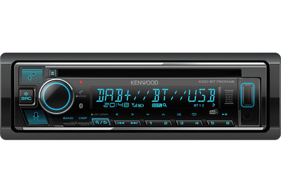 Kenwood, KDC-BT760DAB CD/USB MP3/WMA automagnetola su AUX iejimu  